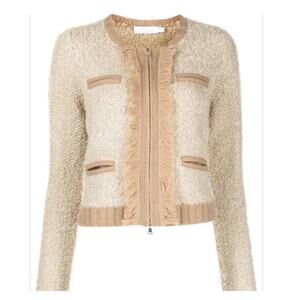 Jonathan Simkhai Audrina Boucle Fringe  Sweater